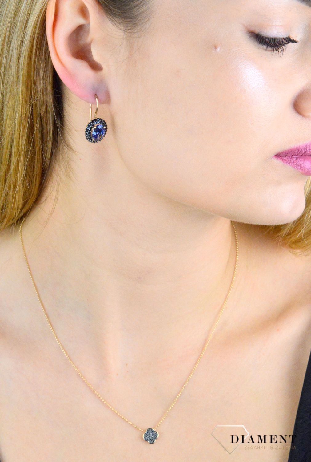 Złote kolczyki damskie 585 bogato zdobione KL 9054D.jpg